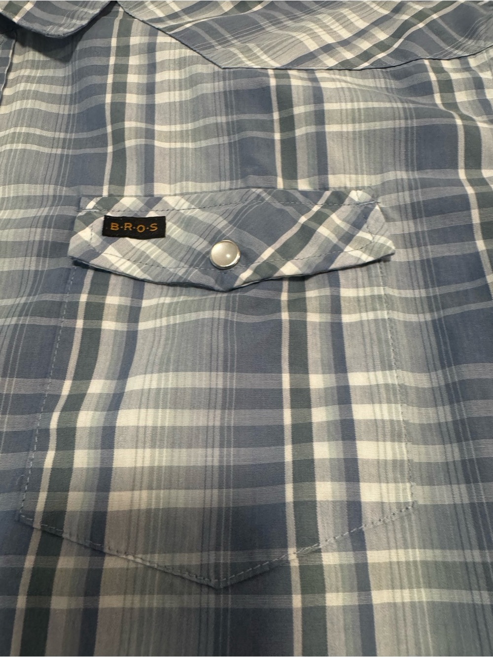 Men's howler brothers Short-Sleeve Light Blue Plaid Button-Down Shirt - Casual - Picture 3 of 4